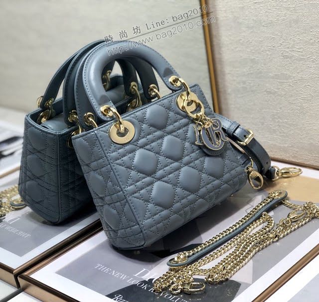 Dior女包 迪奧Lady Dior Mini琺瑯扣戴妃包 Dior手提肩背斜挎包  dfk1735
